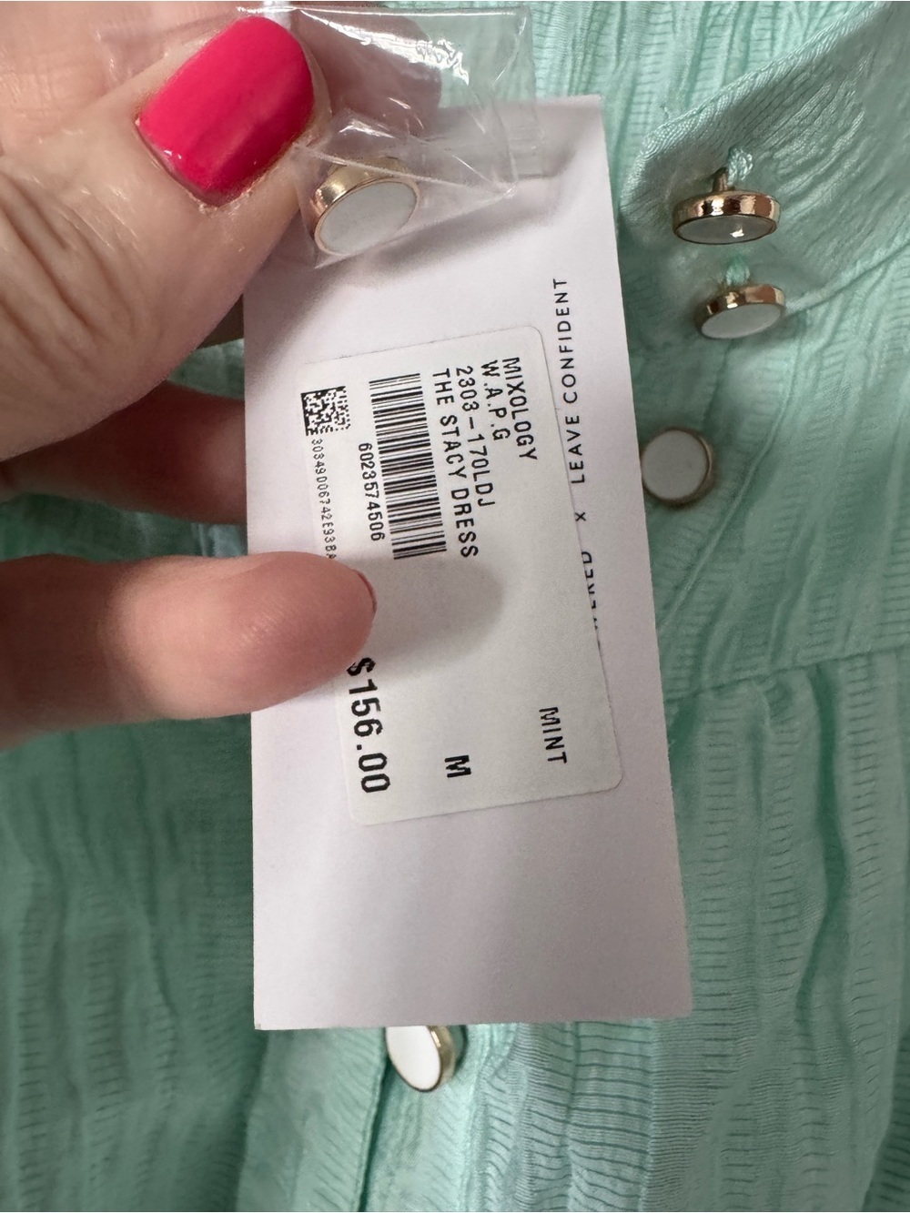 Mixology Stacey Dress Mint Green Braided Belt Satin slip We’re all pretty girls - Picture 13 of 14